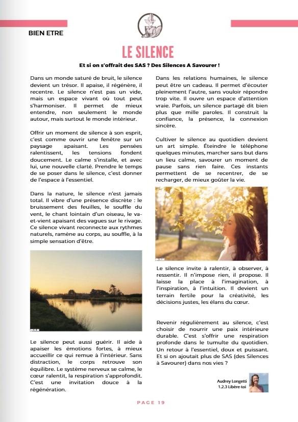 Les Sablaises, le Mag - "Le Silence"